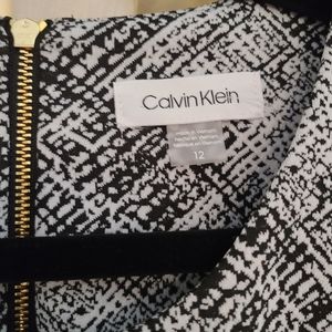 Calvin Klein black and white professional dress